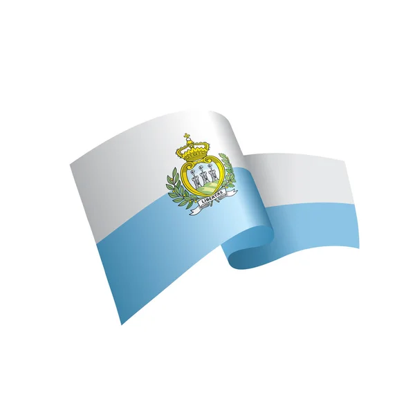 Bandera de San Marino, ilustración vectorial — Vector de stock