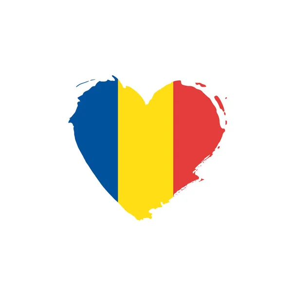 Románská vlajka, vektorová ilustrace — Stockový vektor