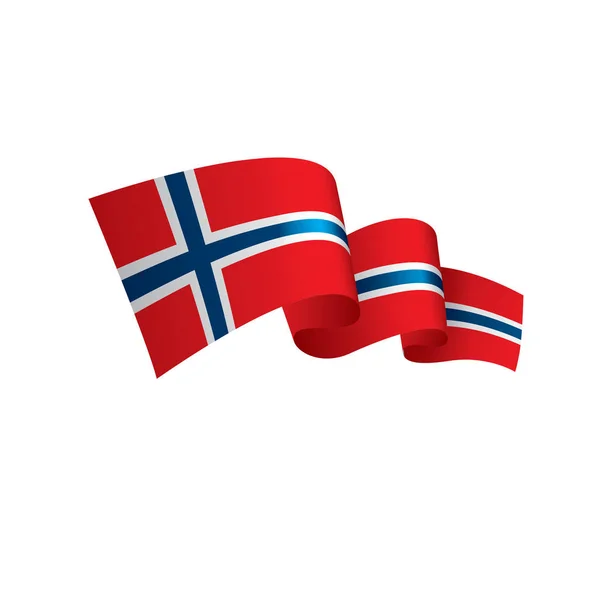 Bandera de Noruega, ilustración vectorial — Vector de stock