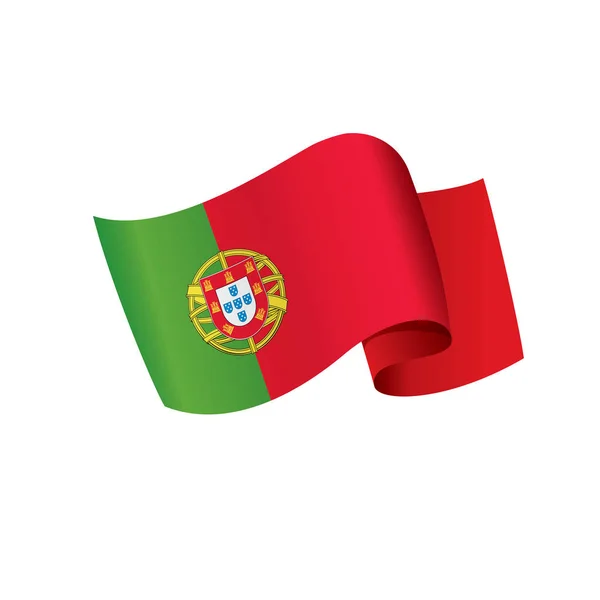 Portugal bandera, ilustración vectorial — Archivo Imágenes Vectoriales