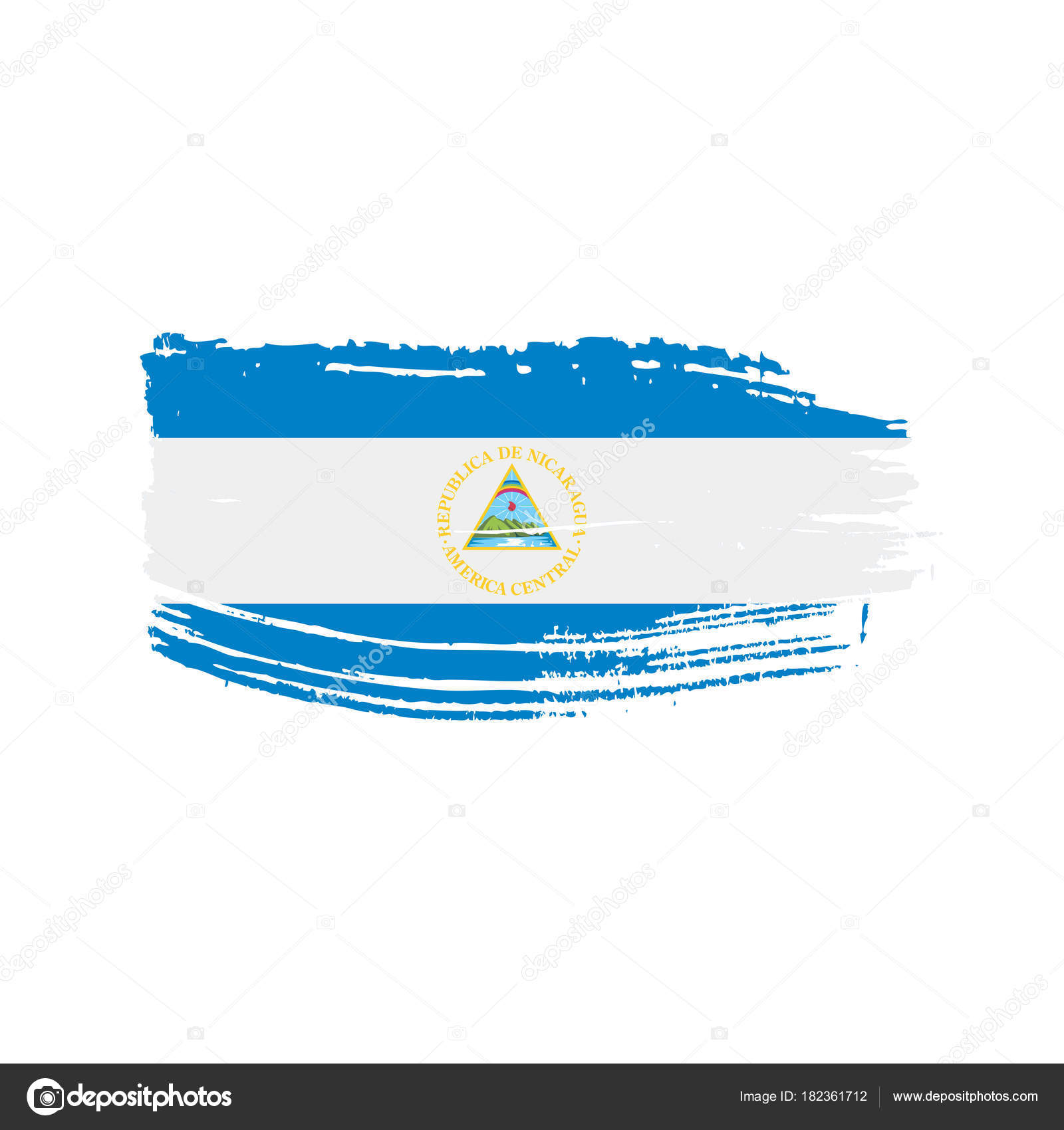 Download Nicaragua flag, vector illustration — Stock Vector ...
