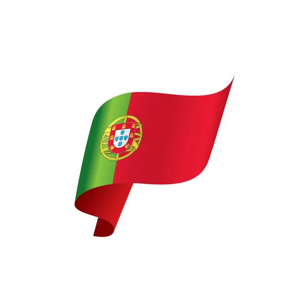 Portugal bandera, ilustración vectorial — Vector de stock