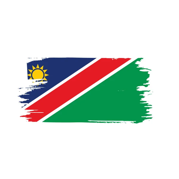 Namibia flagga, vektorillustration — Stock vektor