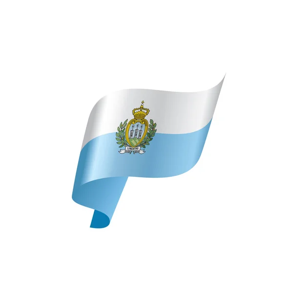 Bandeira de San Marino, ilustração vetorial — Vetor de Stock