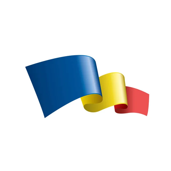 Romania flagga, vektor illustration — Stock vektor