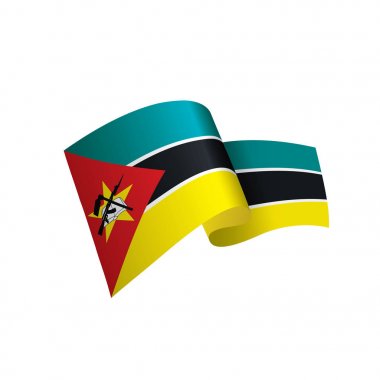 Mozambik bayrak, vektör çizim