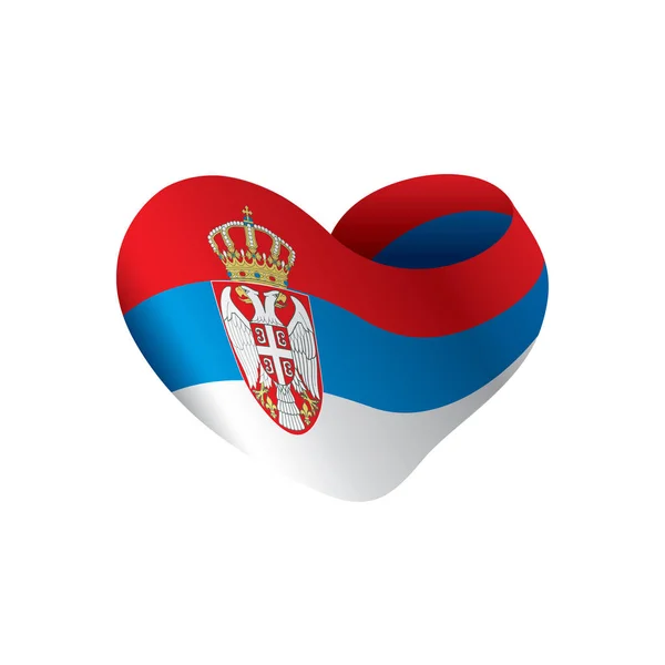 Sérvia bandeira, ilustração vetorial — Vetor de Stock