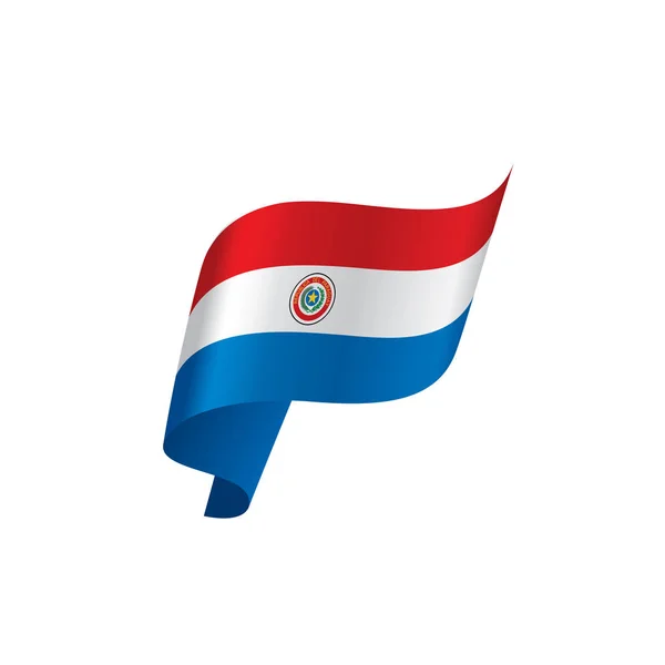 Vlag van Paraguay, vectorillustratie — Stockvector