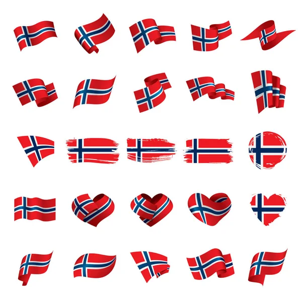 Bandeira da Noruega, ilustração vetorial — Vetor de Stock