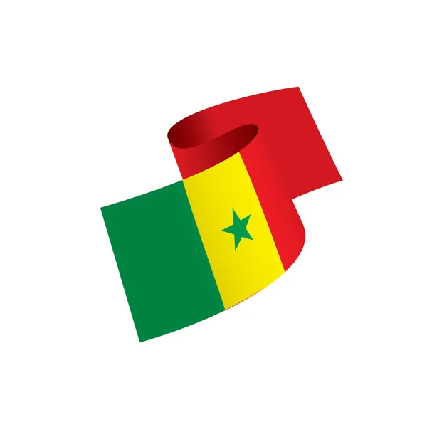 Сенегальський прапор, векторна ілюстрація — стоковий вектор