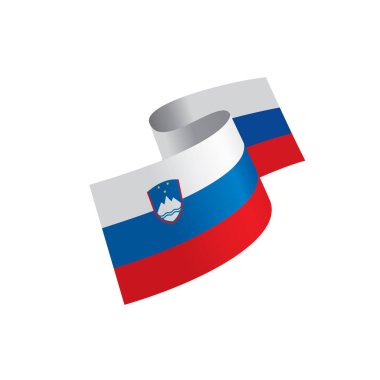 Slovenya bayrağı, vektör çizim
