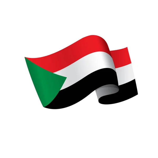 Bandiera sudana, illustrazione vettoriale — Vettoriale Stock