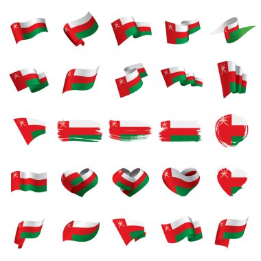 Umman bayrağı, vektör çizim