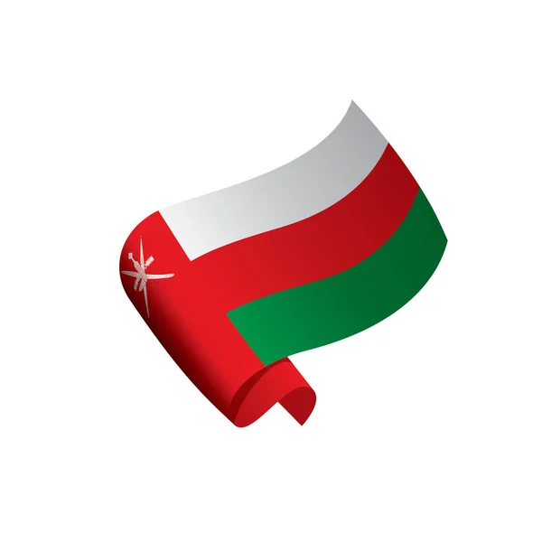 Oman flagga, vektorillustration — Stock vektor