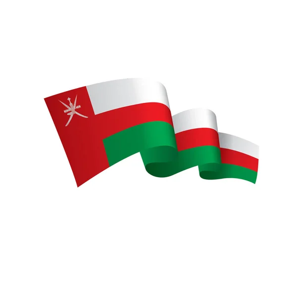 Bandiera dell'Oman, illustrazione vettoriale — Vettoriale Stock