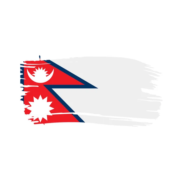 Nepal-Flagge, Vektor-Abbildung — Stockvektor