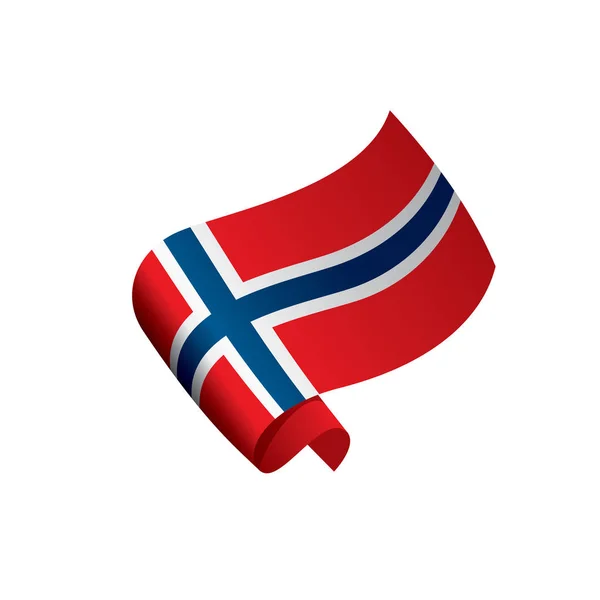 Bendera Norwegia, ilustrasi vektor - Stok Vektor