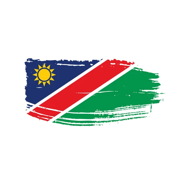 De vlag van Namibië, vectorillustratie — Stockvector