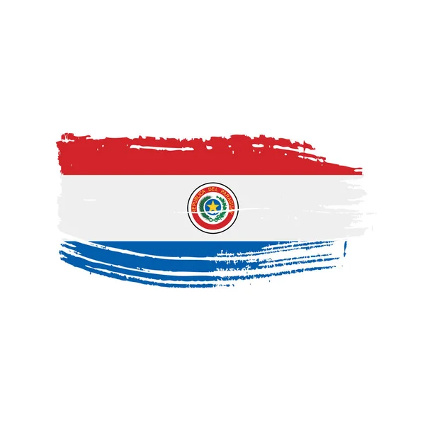 Bandera de Paraguay, vector de ilustración — Archivo Imágenes Vectoriales