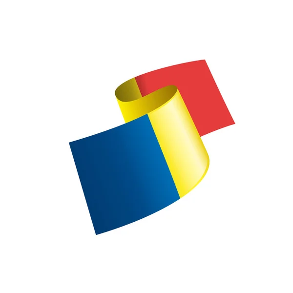 Romania bandiera, illustrazione vettoriale — Vettoriale Stock