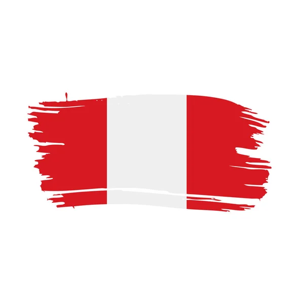 Bandera de Perú, ilustración vectorial — Vector de stock