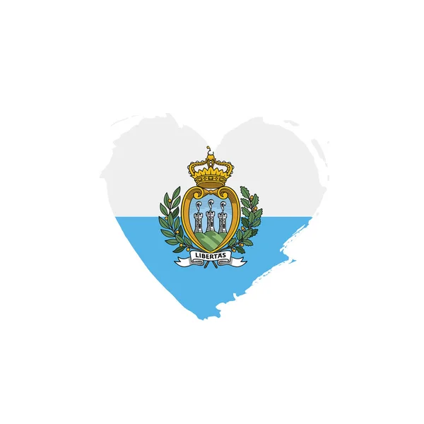 Bandiera San Marino, illustrazione vettoriale — Vettoriale Stock