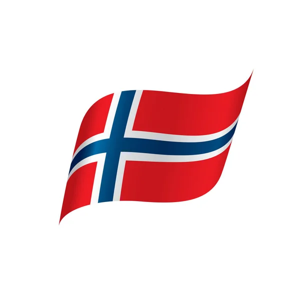 Norwegian flag, vector illustration — 스톡 벡터