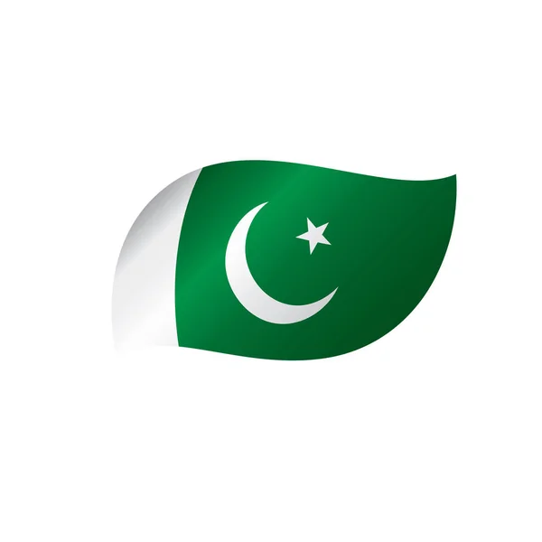 Vlag van Pakistan, vectorillustratie — Stockvector