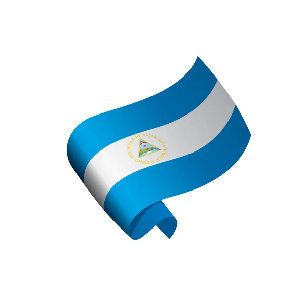Bandiera del Nicaragua, illustrazione vettoriale — Vettoriale Stock