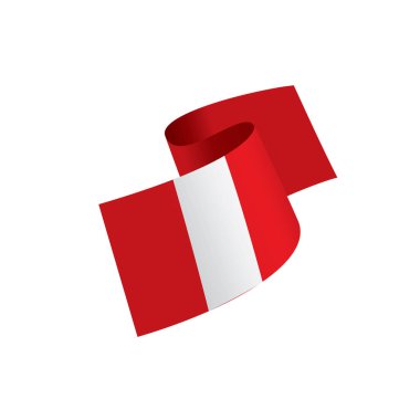 Peru bayrağı, vektör çizim