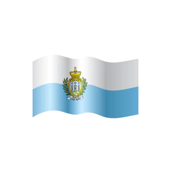 Bandera de San Marino, ilustración vectorial — Archivo Imágenes Vectoriales