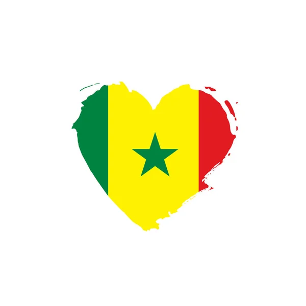 Szenegáli zászló, vektor illusztráció — Stock Vector