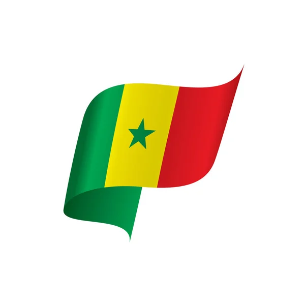 Senegal bandeira, ilustração vetorial — Vetor de Stock