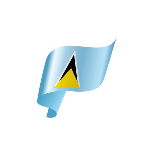 Saint Lucia vlag, vectorillustratie — Stockvector