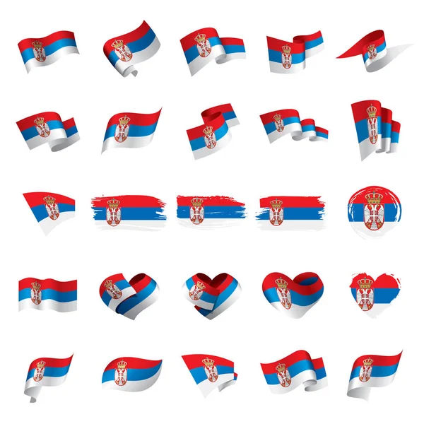 セルビアの国旗、ベクトル イラスト — ストックベクタ