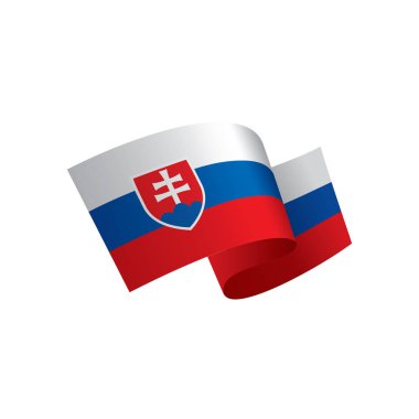 Slovakya bayrağı, vektör çizim