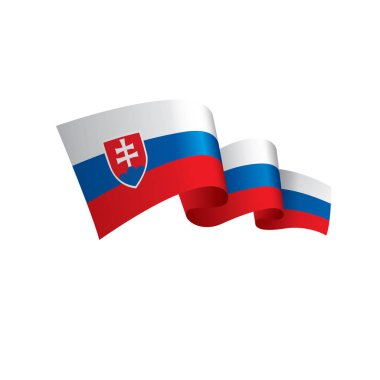 Slovakya bayrağı, vektör çizim