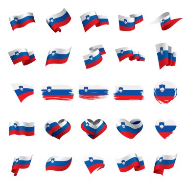 Slovenya bayrağı, vektör çizim