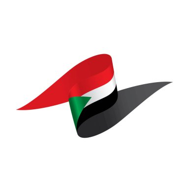 Sudan bayrağı, vektör illüstrasyonu