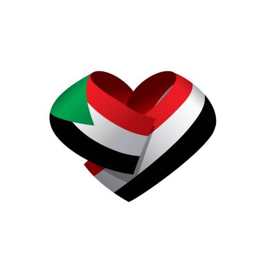 Sudan bayrağı, vektör illüstrasyonu