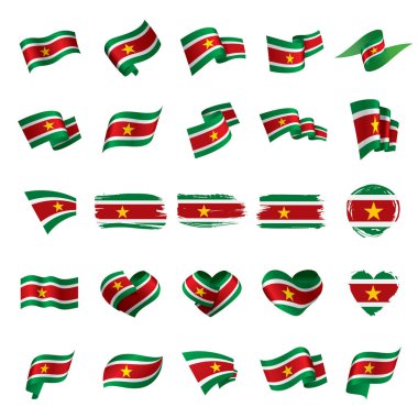 Surinam bayrak, vektör çizim