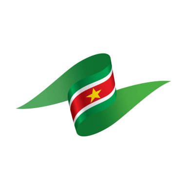 Surinam bayrak, vektör çizim