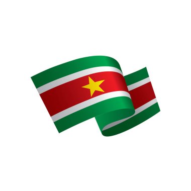 Surinam bayrak, vektör çizim