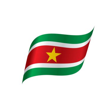 Surinam bayrak, vektör çizim