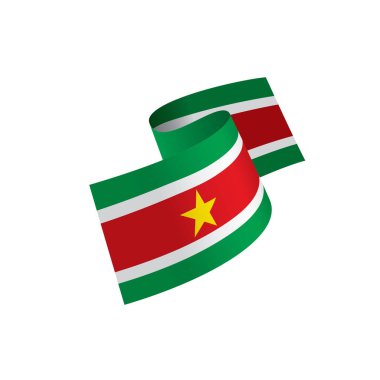 Surinam bayrak, vektör çizim