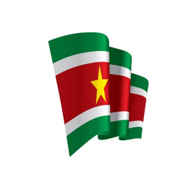Surinam bayrak, vektör çizim