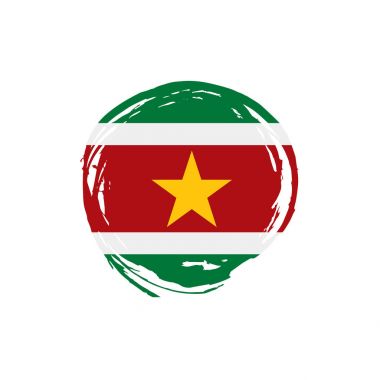 Surinam bayrak, vektör çizim