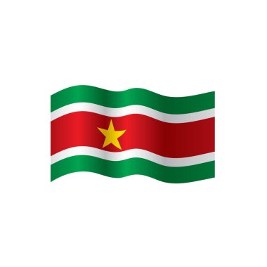 Surinam bayrak, vektör çizim