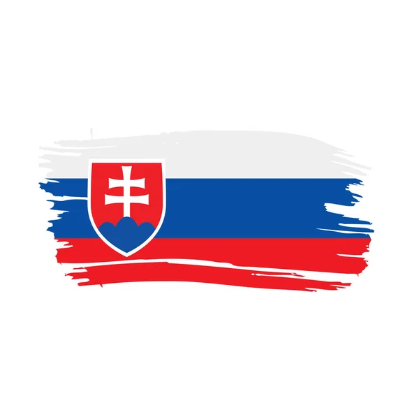 Vlag van Slowakije, vectorillustratie — Stockvector