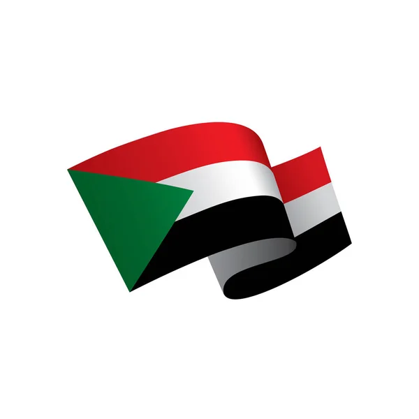 Sudan flagga, vektor illustration — Stock vektor